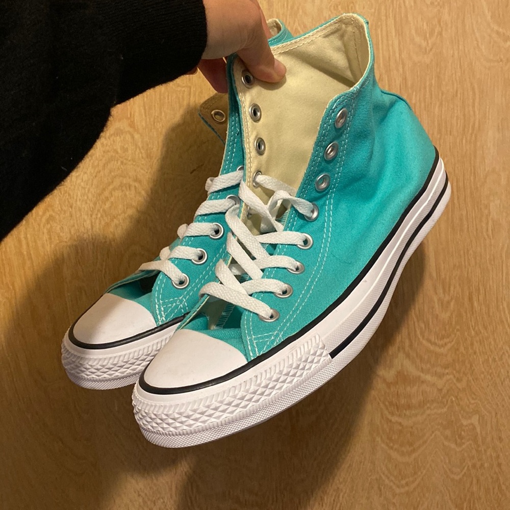 BRAND NEW teal converse high tops NWT